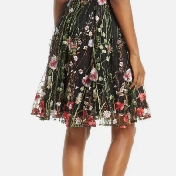 Mac Duggal 12345 NWT Embroidered Fit & Flare Cocktail Dress - Picture 3 of 11